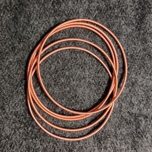 Guitar String Stretch Bracelets - Five (5) Light Orange